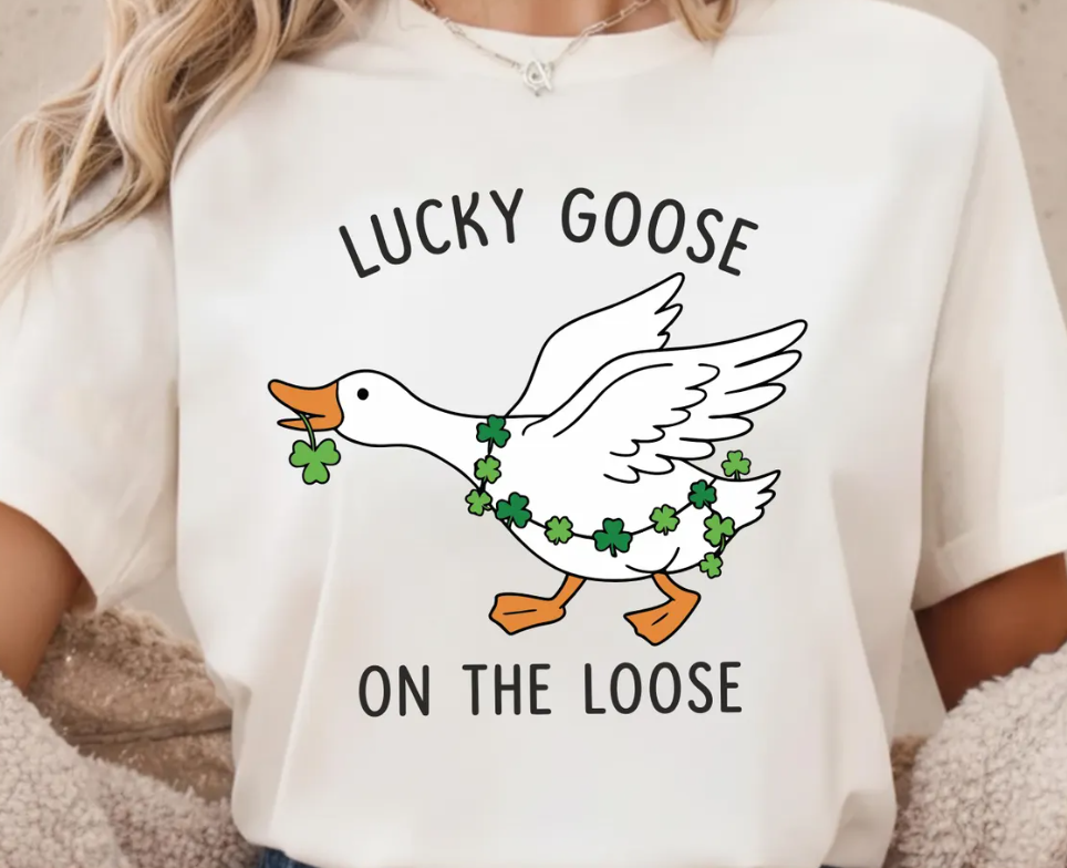 St.Pattys Day Goose- Tshirt